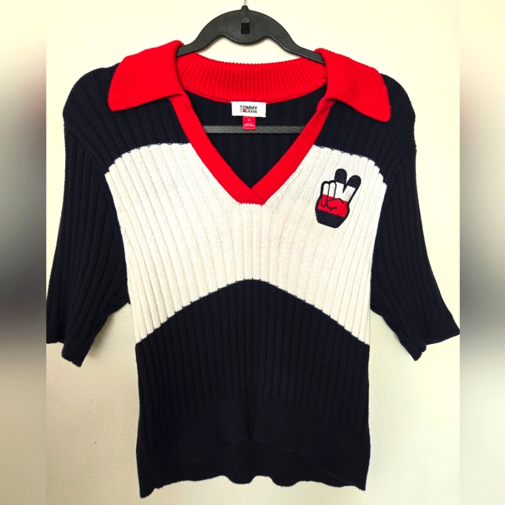 Tommy Hilfiger Jeans Cropped Sweater Top